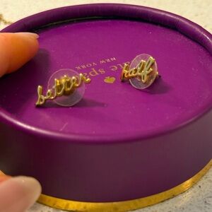 Kate Spade “better half” bridal earrings
